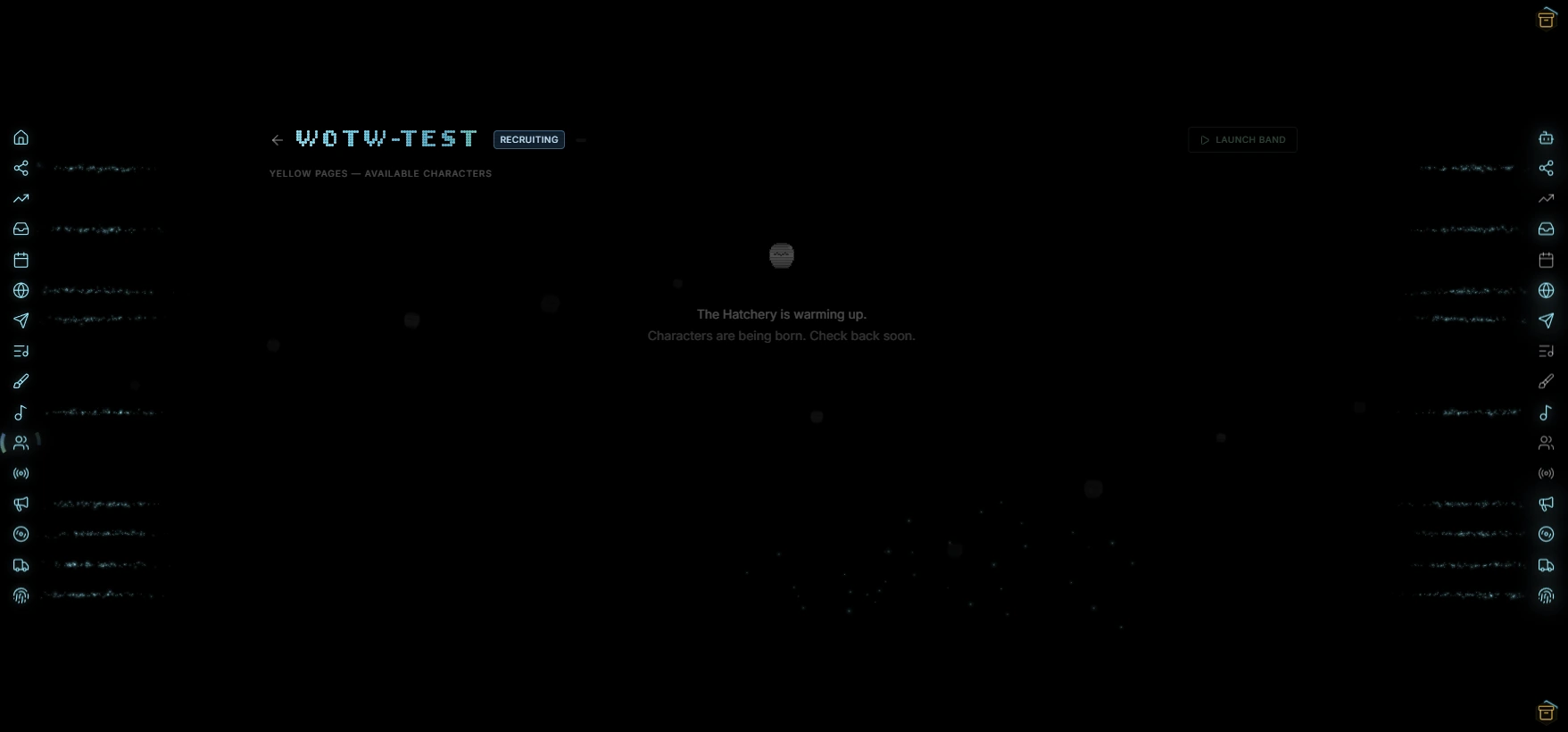 Gridband autonomous AI band hatchery in the Indiependr dashboard
