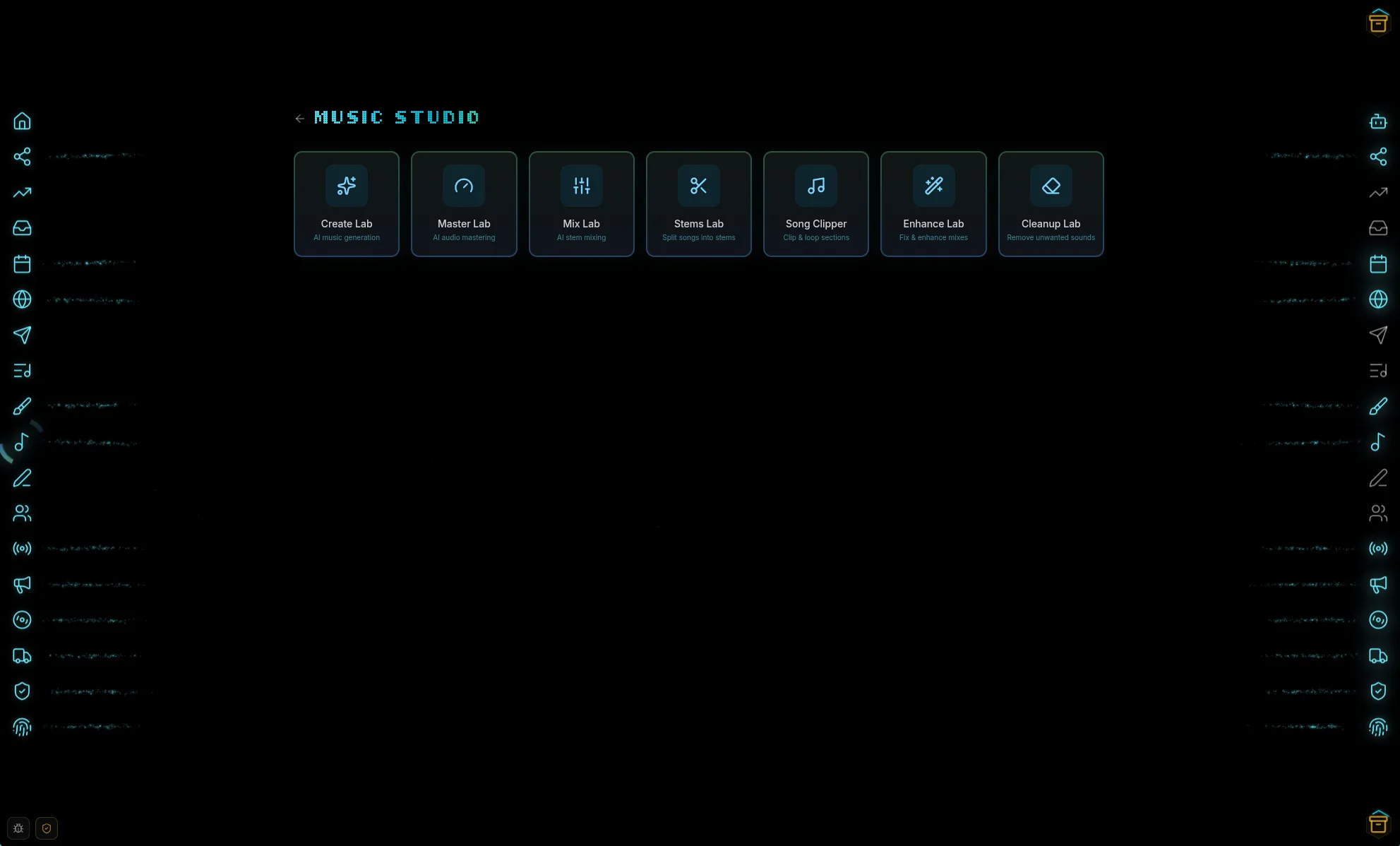 Music Studio with 6 AI production labs